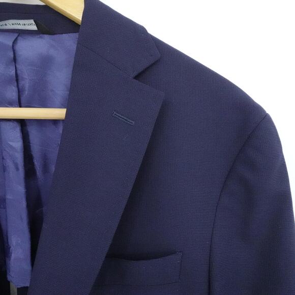 Ted Baker Blazer Mens 38 Regular Blue Wool Made in Italy Karl SPJ Jacket Suit - Picture 1 of 16
